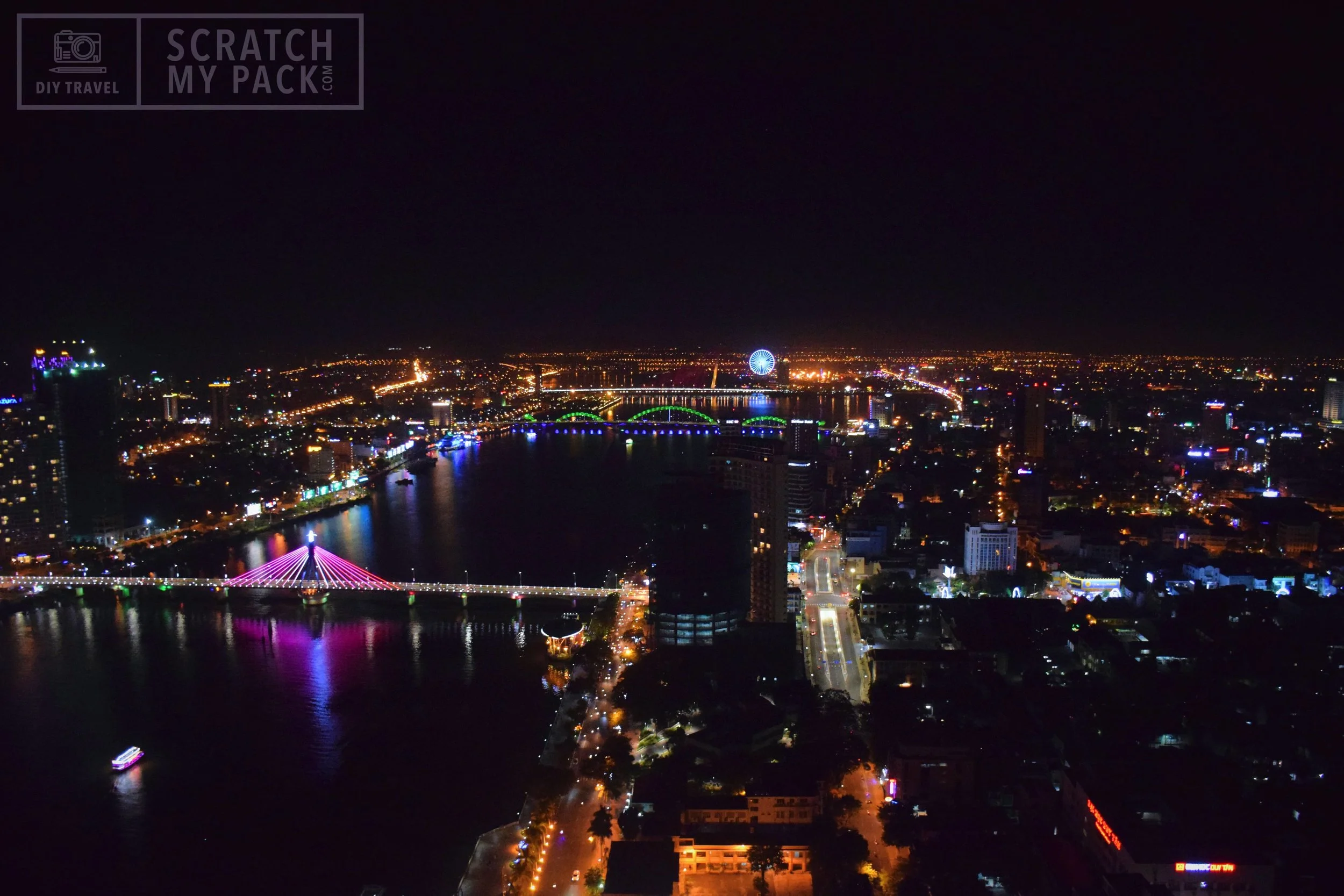 View of Da Nang City from Novotel Sky Bar 36