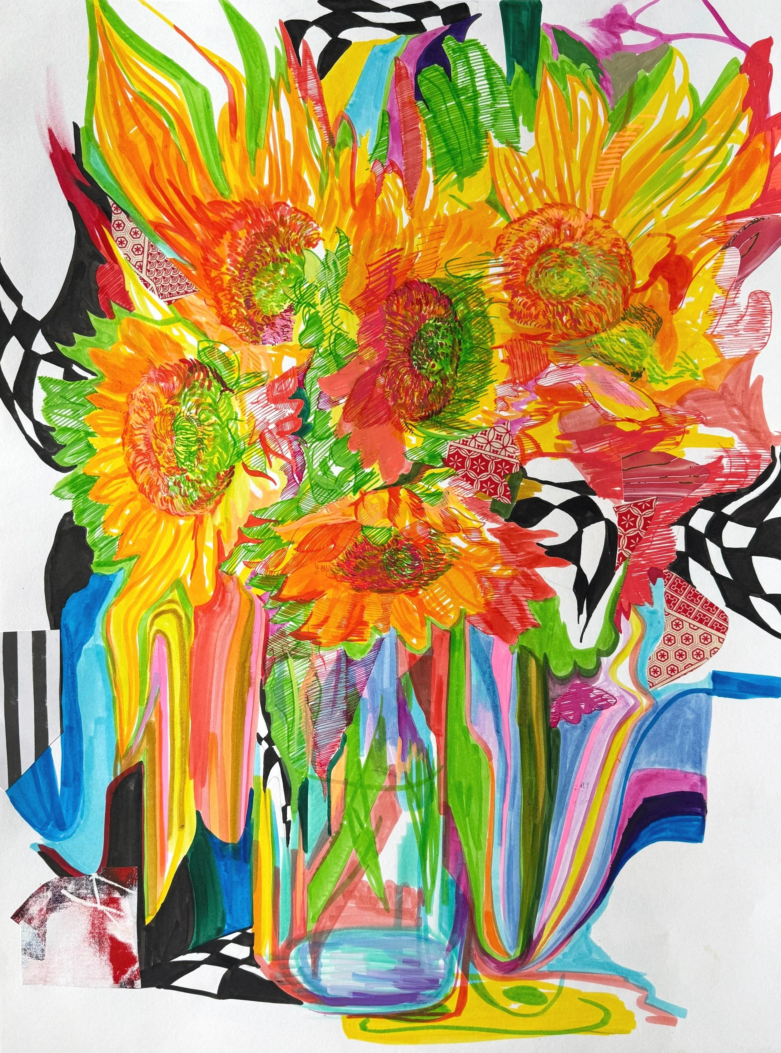 Adoration of Eternity

 

 Mixed media and collage on paper, 22 x 30 in., 2026. 