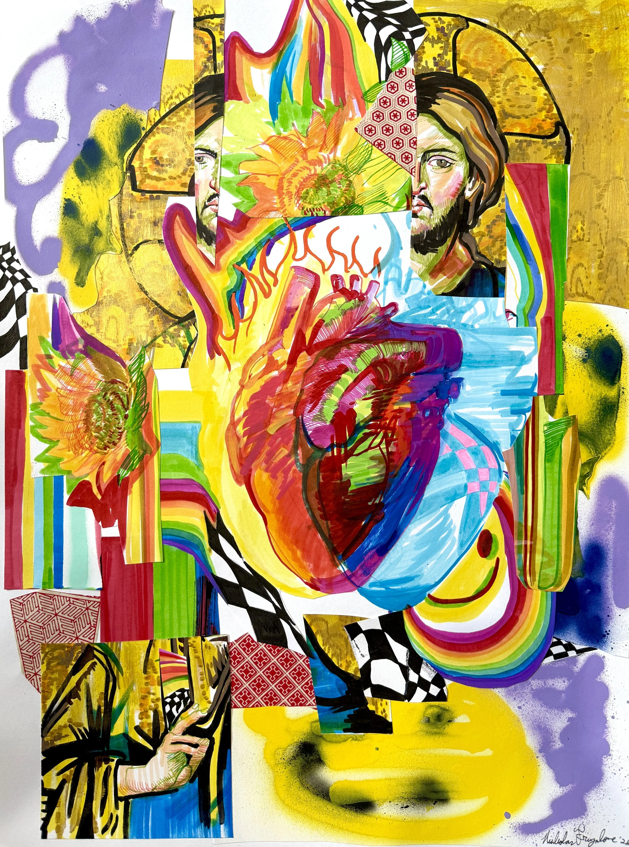 Byzantine Dreams

 

 Mixed media and collage on paper, 18 x 24 in., 2026. 