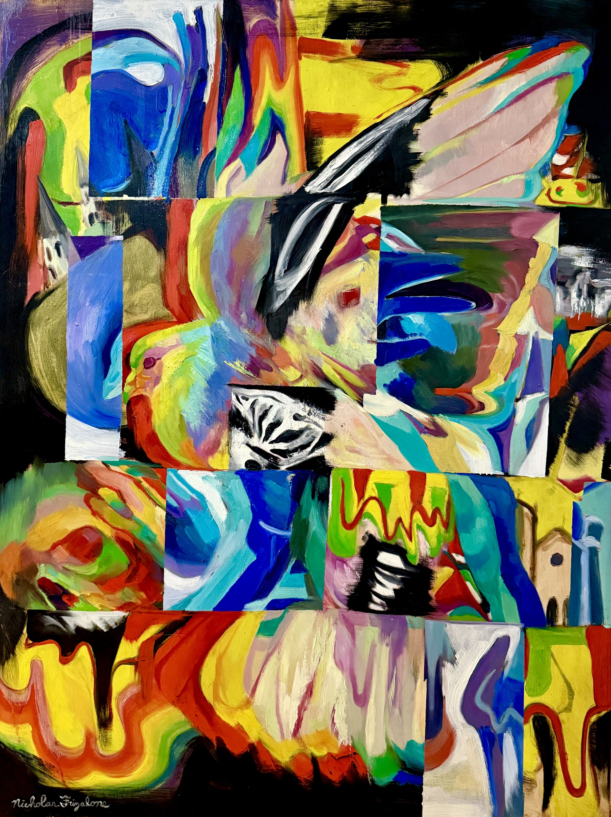 Slipping Through the Sun Door

 

 Oil on linen, 30 x 40 in., 2025. 