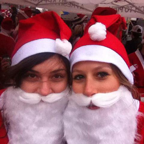 Carly and I have been friends for over 20 years. We've also been known to run the occasional 5k while wearing Santa suits. 
