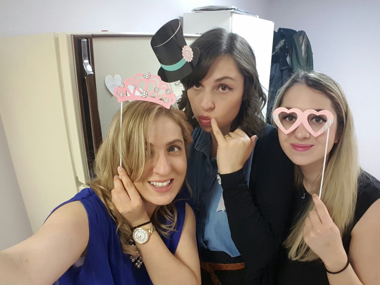 Sister selfie in the mudroom! 