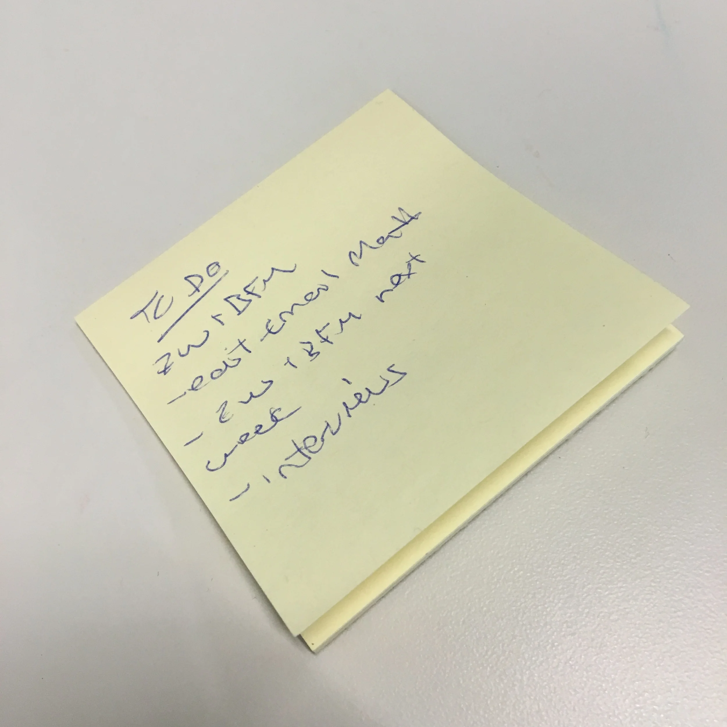 A to-do list that only I can understand. 