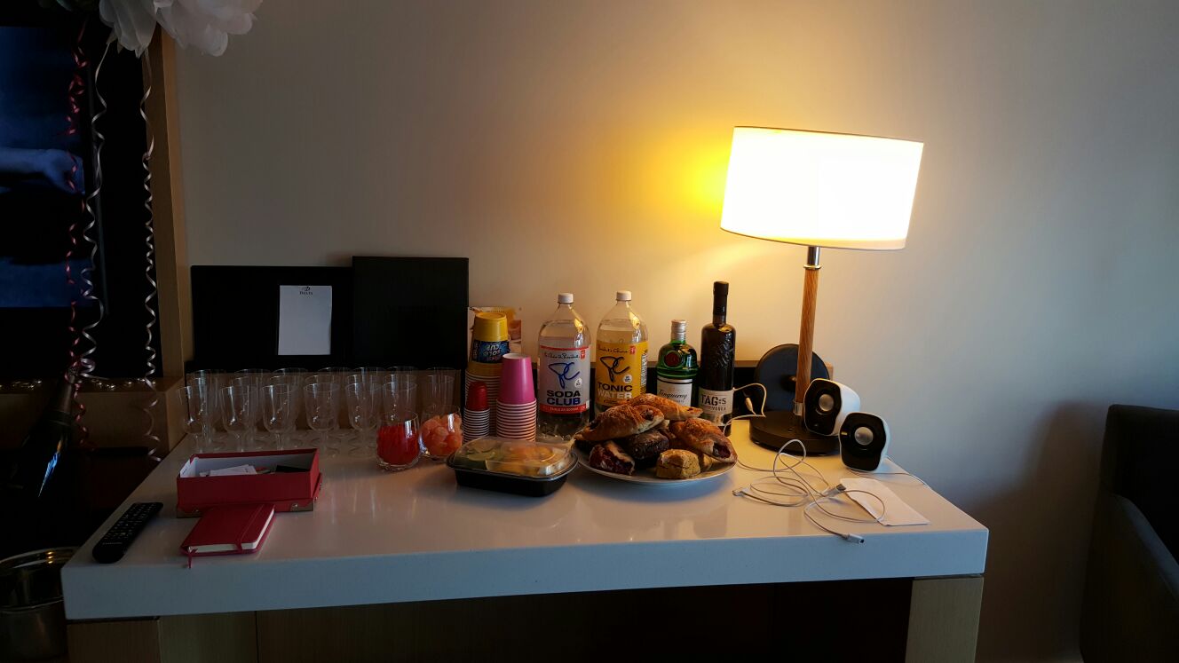 Hotel room essentials. 