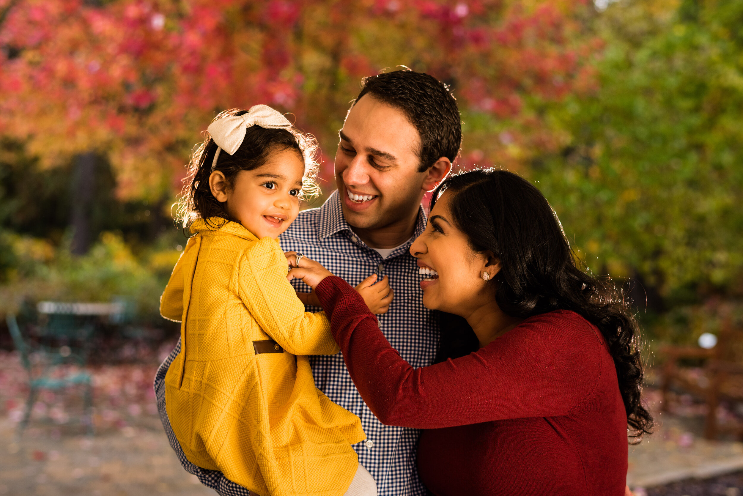 family photos in the rain