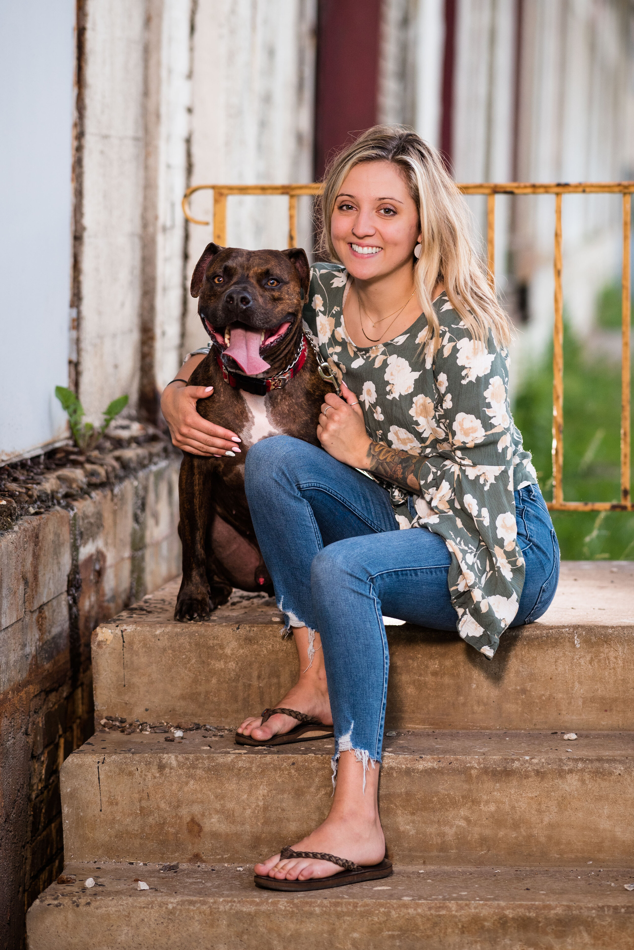 outdoor graduation photos with dog