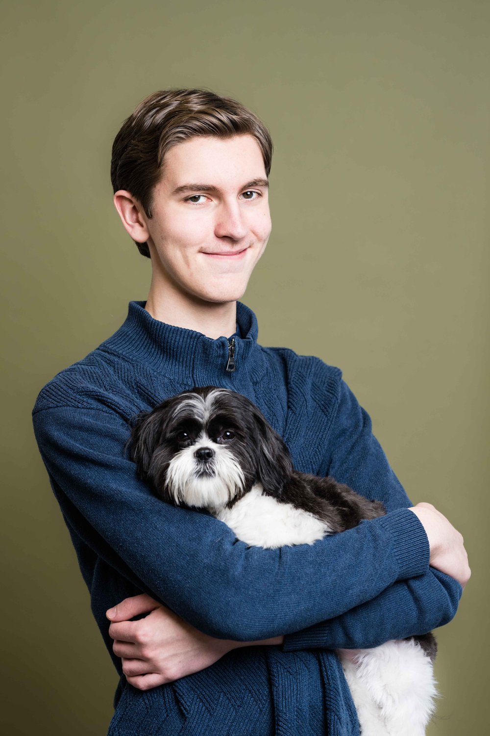 toledo senior photo session with dog