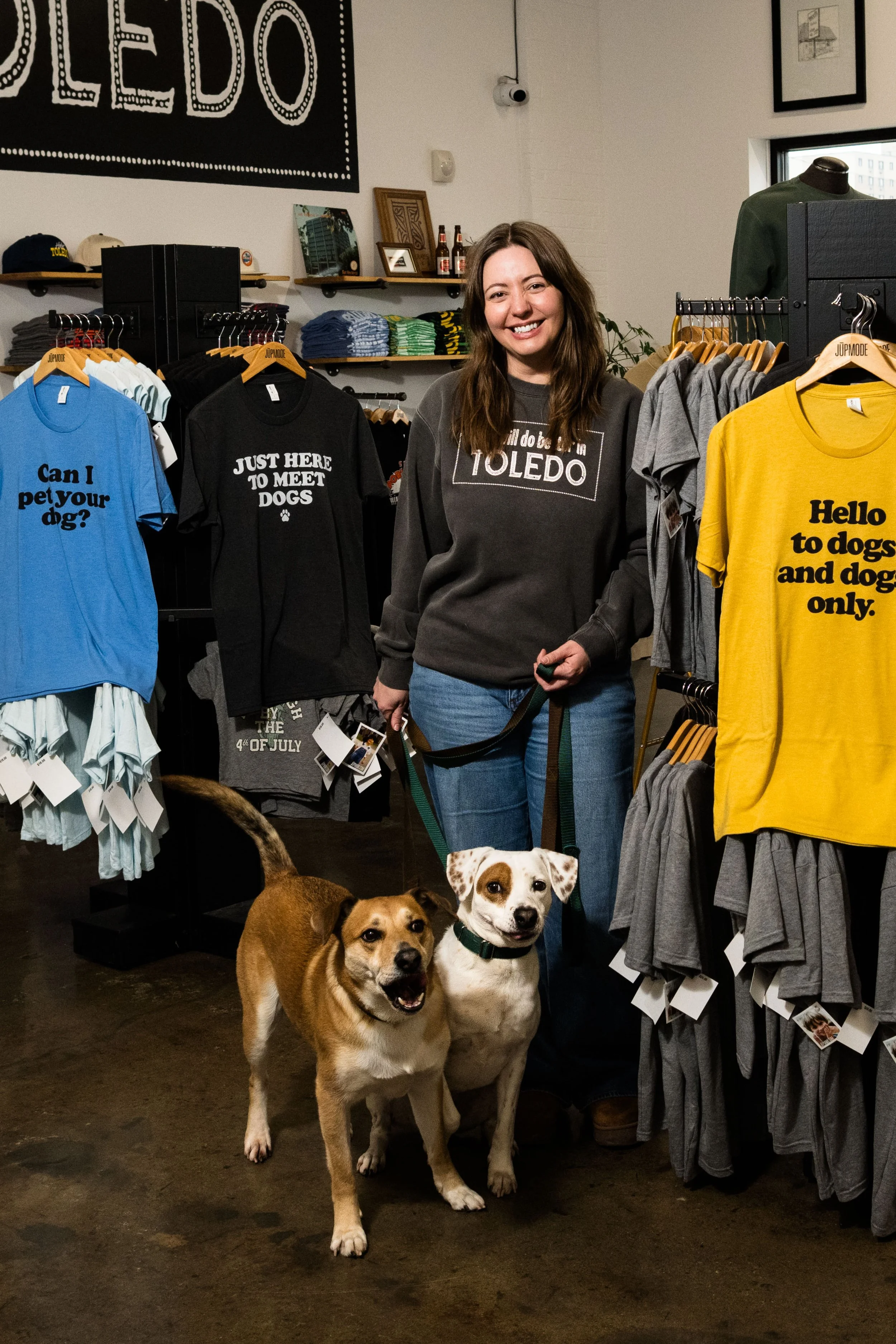 dogs in the shop photographed by trumbull photography