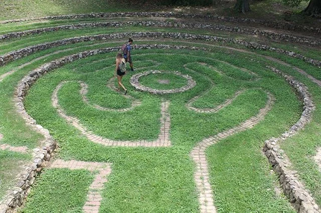 Labyrinth in Rome, Georgia👌🏽
&quot;Unlike a maze, a labyrinth has only one path and the intention is not to confuse, but rather to help one focus. The path into the center is a search for your true self as the stresses and concerns of the world sli