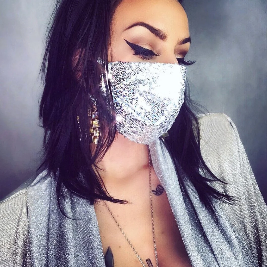 'SHIMMER OF HOPE' adjustable mask w/ filter