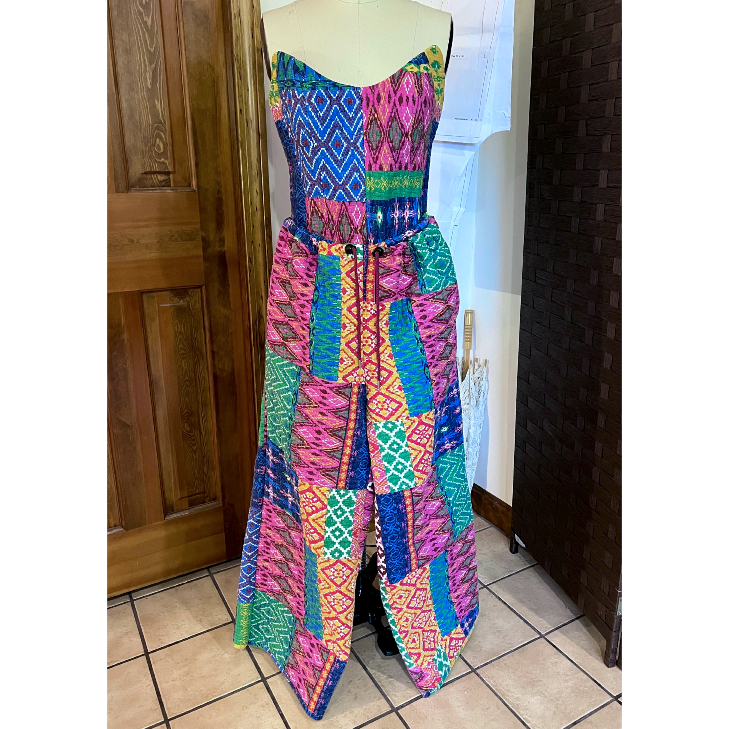 'JONI' quilted corset/pant set
