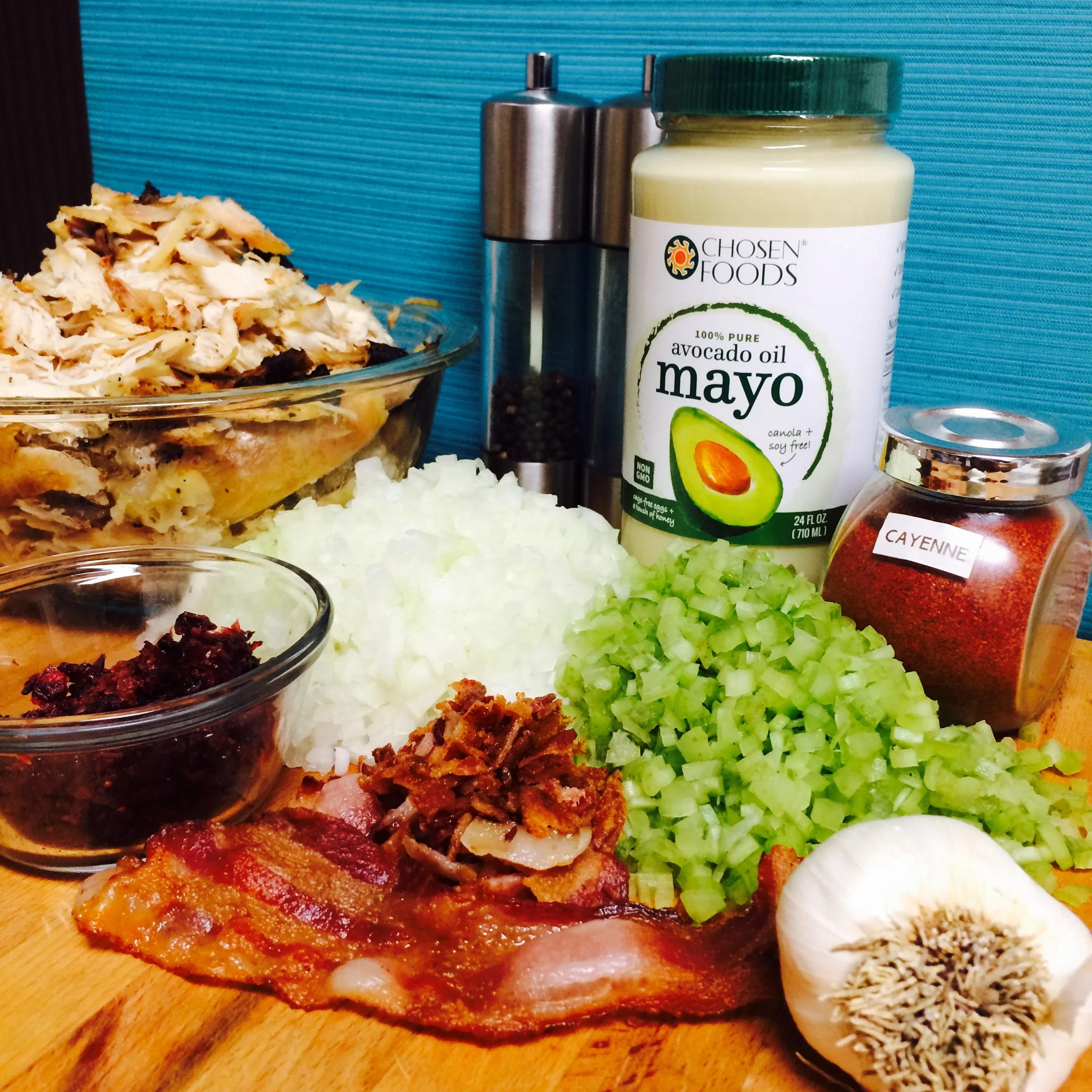 It's hard to photograph the end product, so I present to you the ingredients before mixing.