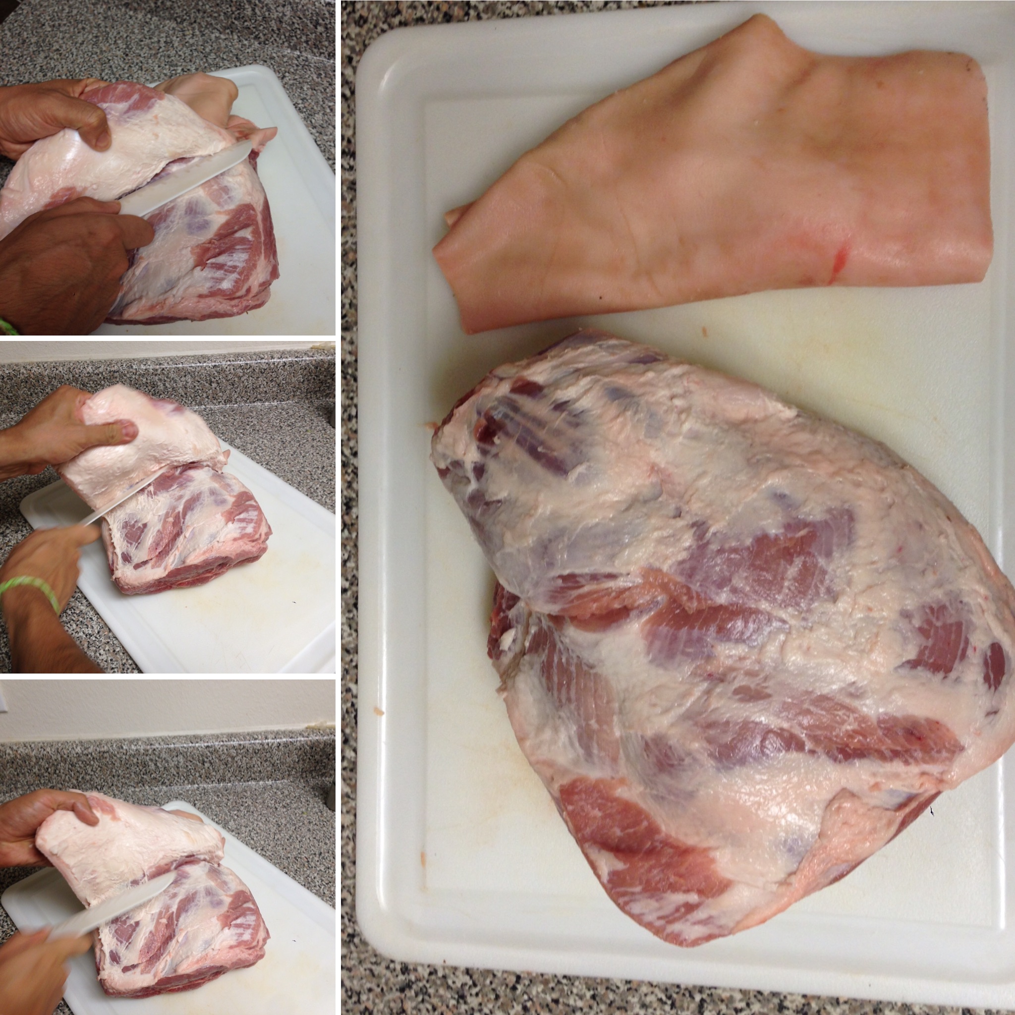 End product, skin separated from pork