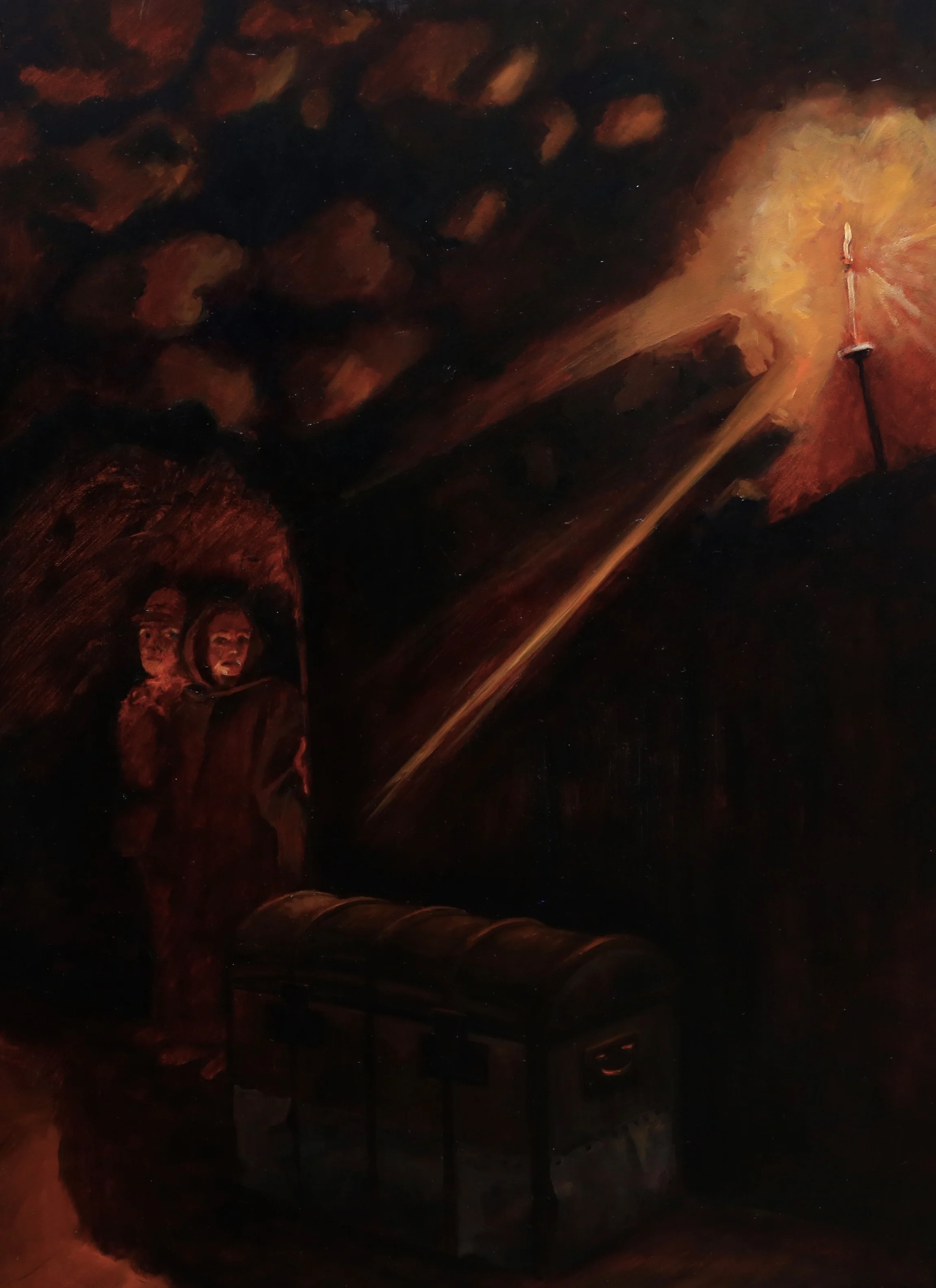 Cecil and Jane flattened themselves on the wall in the shadows, trying to become invisible.