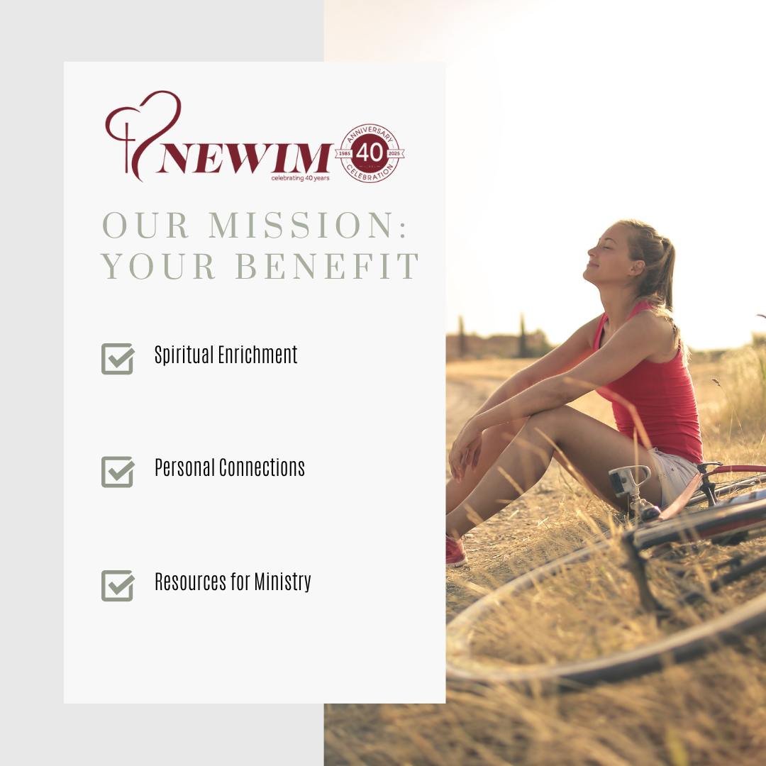 Our mission is for your benefit as a woman in ministry &ndash; Spiritual Enrichment, Personal Connections, and Resources for Ministry.  For more information, visit our website - www.newim.org 

#newim #newimconnects