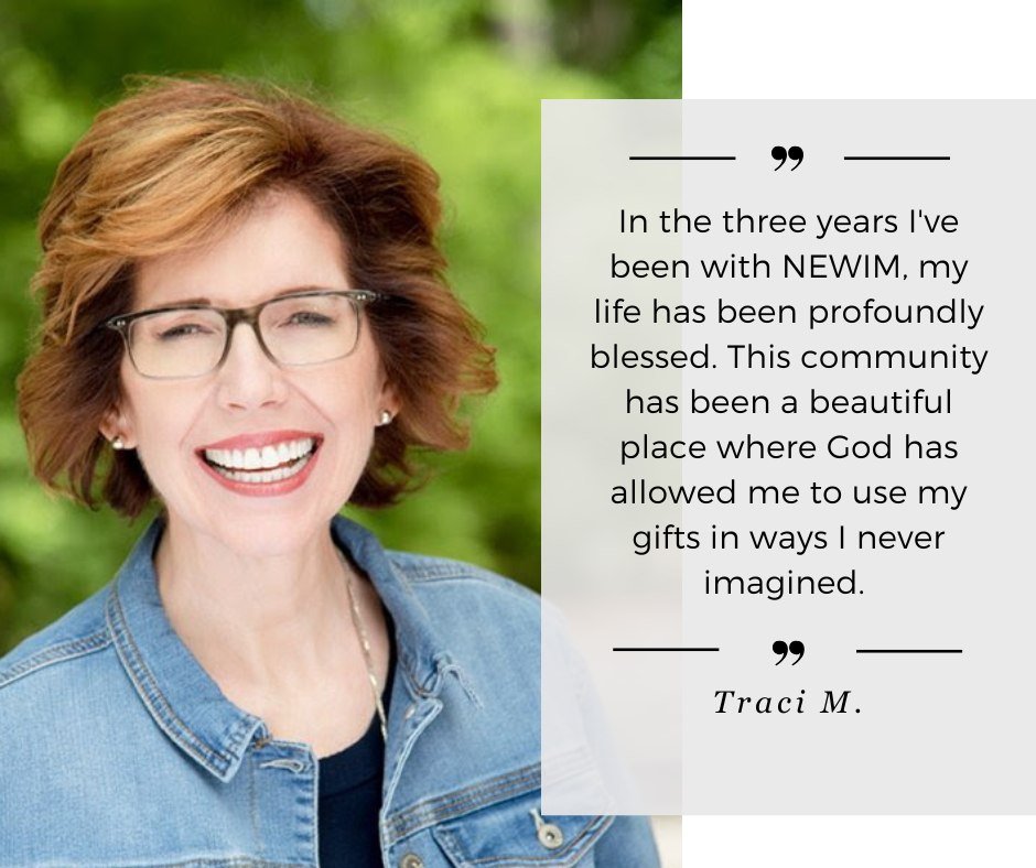 Read Traci's full testimony about how NEWIM has been a blessing in her life - www.newim.org/testimonies

#newim #newimconnects #newimtestimonies