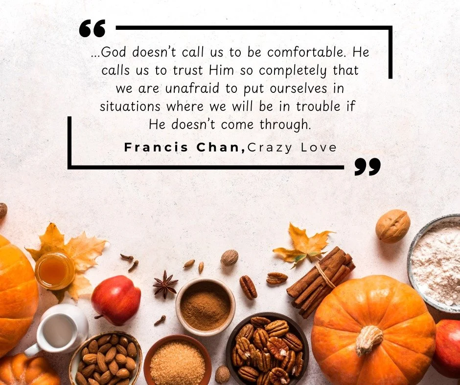 &ldquo;But God doesn&rsquo;t call us to be comfortable. He calls us to trust Him so completely that we are unafraid to put ourselves in situations where we will be in trouble if He doesn&rsquo;t come through.&rdquo; ― Francis Chan, Crazy Love

#newim