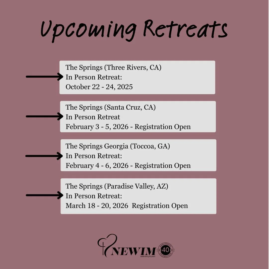 For more information about upcoming retreats, visit our website www.newim.org

#newim #newimretreats #newimsprings
