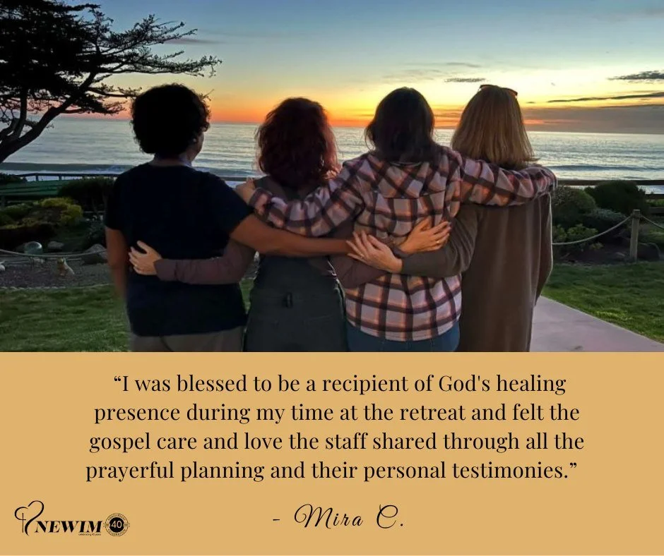 Mira C. shares her thoughts about the recent Pastor's Wives Retreat the attended... "I was blessed to be a recipient of God's healing presence during my time at the retreat and felt the gospel care and love the staff shared through all the praye