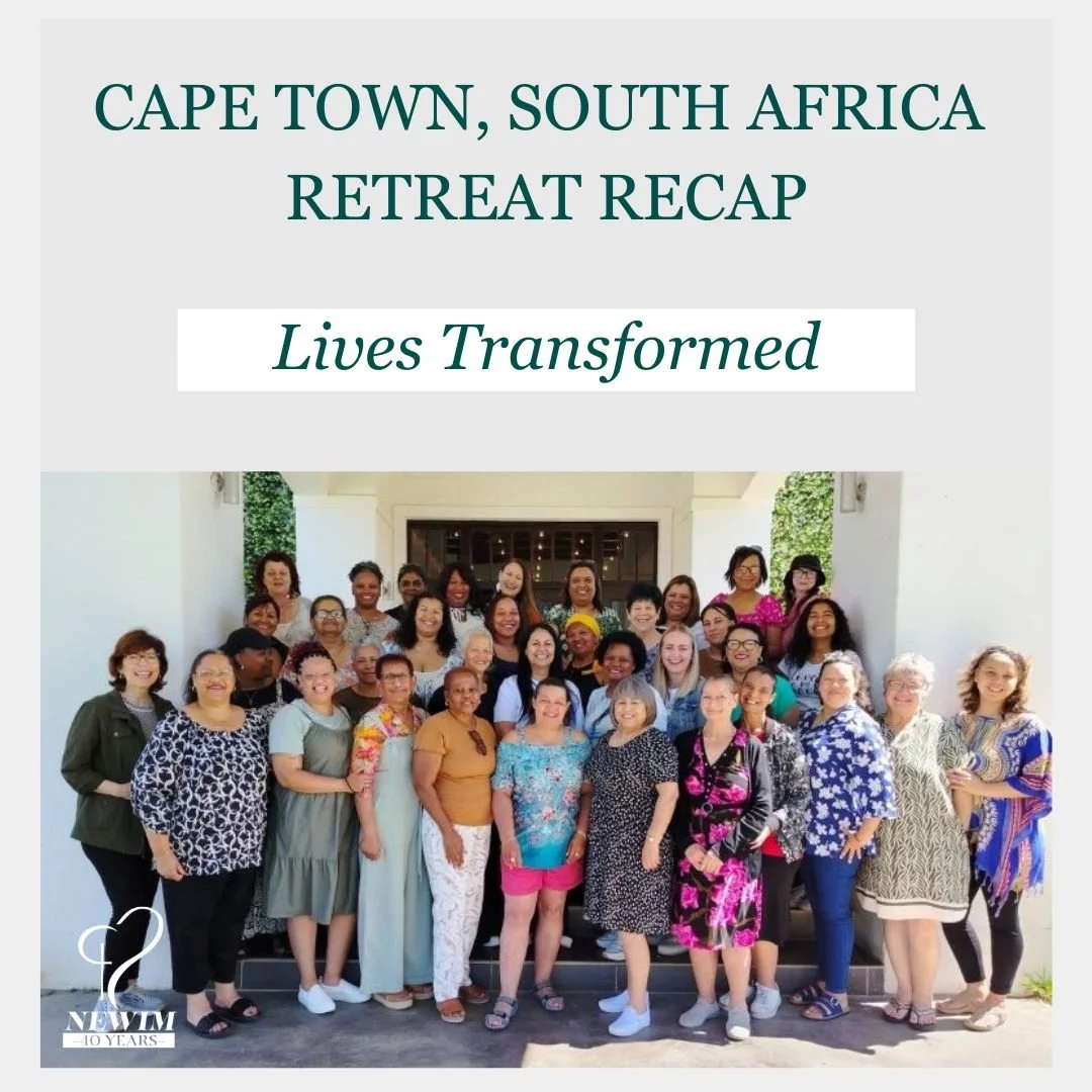 NEWIM board member Traci Martin recently traveled to Cape Town, South Africa, to lead the Beautiful Women Retreat. This ministry, led by Glenda McMinn, has been affiliated with NEWIM for decades. Encouraged years ago by Jackie Rettberg to host retrea