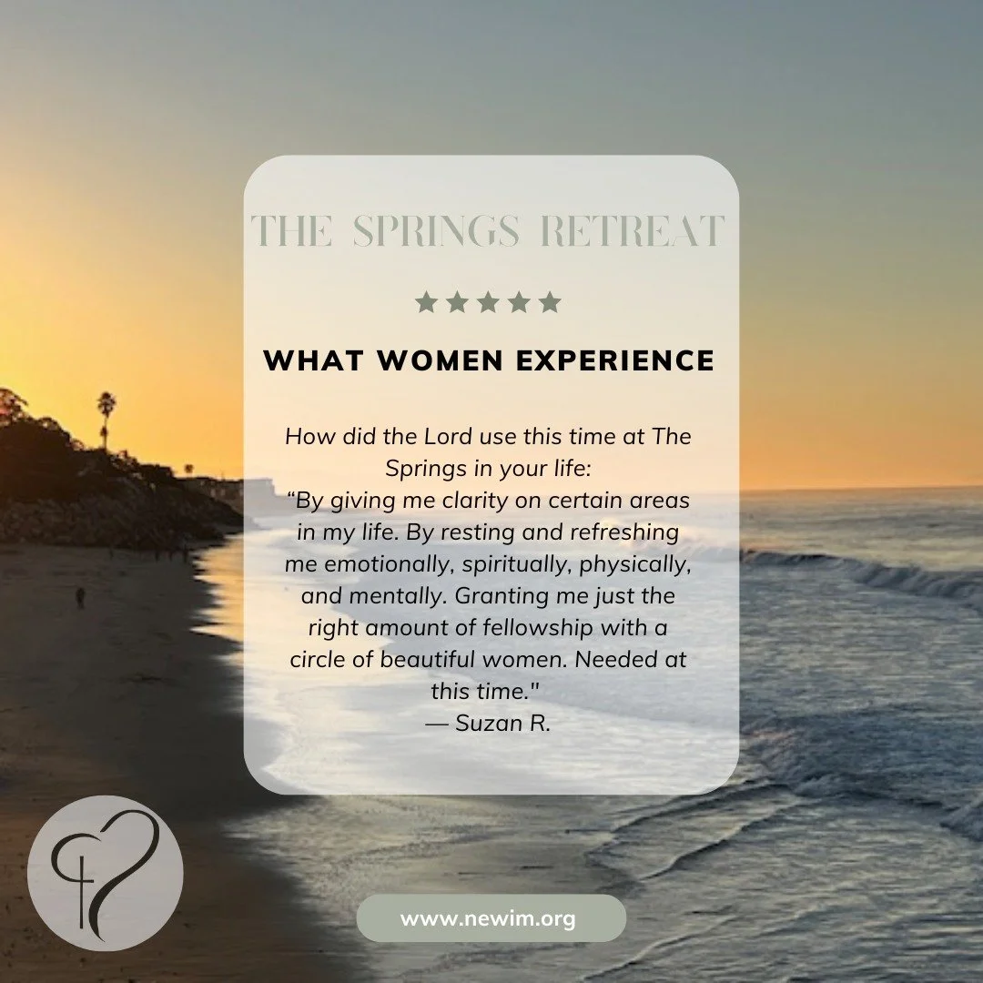 How did the Lord use this time at The Springs in your life:

&ldquo;By giving me clarity on certain areas in my life. By resting and refreshing me emotionally, spiritually, physically, and mentally. Granting me just the right amount of fellowship wit