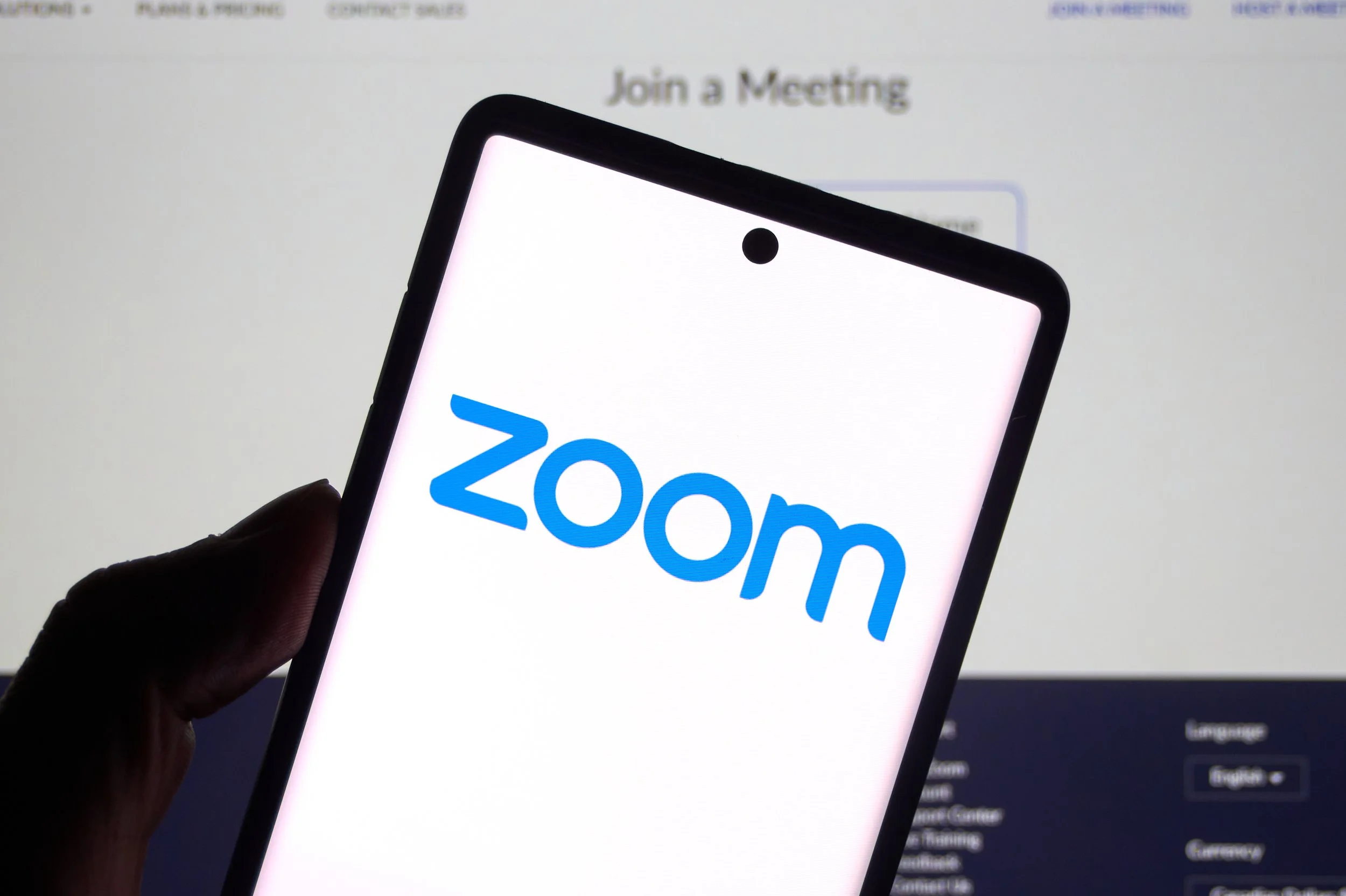 Zoom on a mobile device