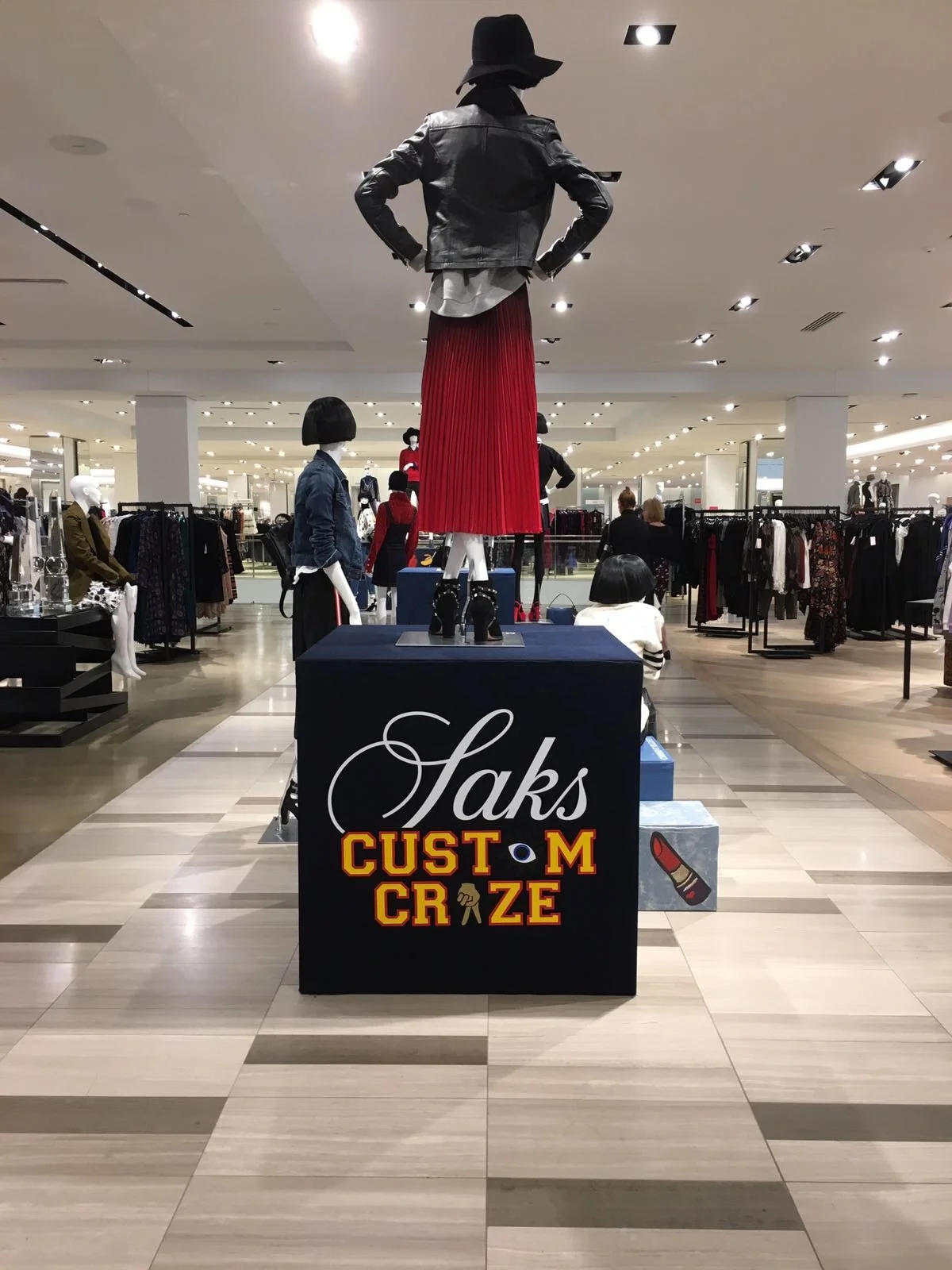 Custom Saks Fifth Avenue displays at Saks on 5th Avenue in New York