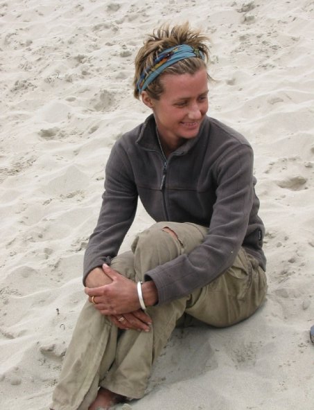 Sitting on sand