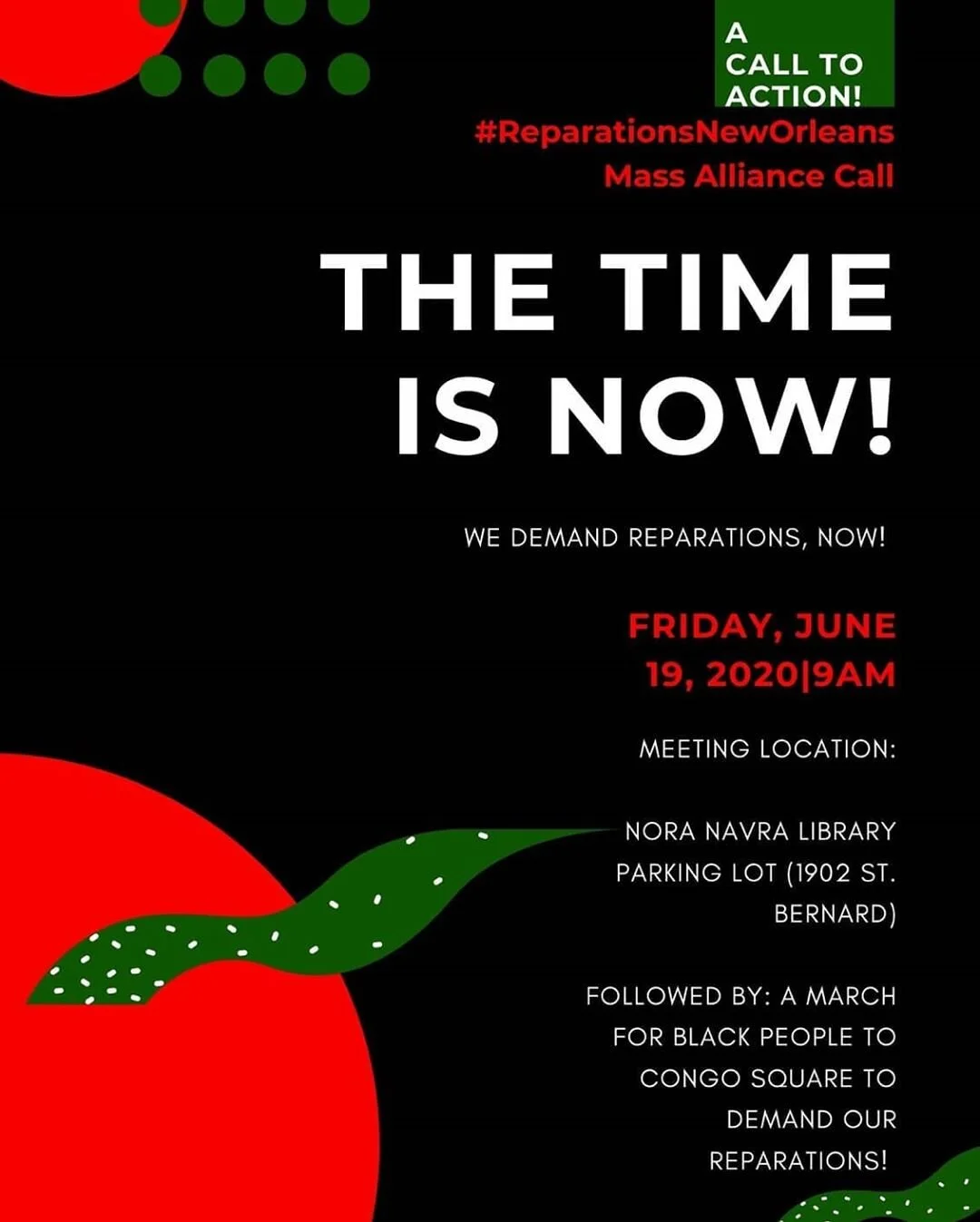 THE TIME IS NOW! We Demand Reparations NOW!