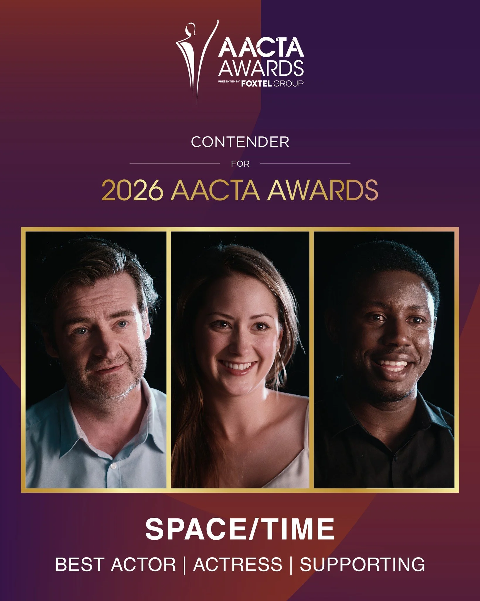 AACTA Feature Film Awards Voting Now Open! 🏆

@spacetimemovie is eligible for nomination across multiple categories, including:
Best Film &bull; Best Direction &bull; Best Screenplay &bull; Best Actor &bull; Best Cinematography &bull; Best Sound &bu