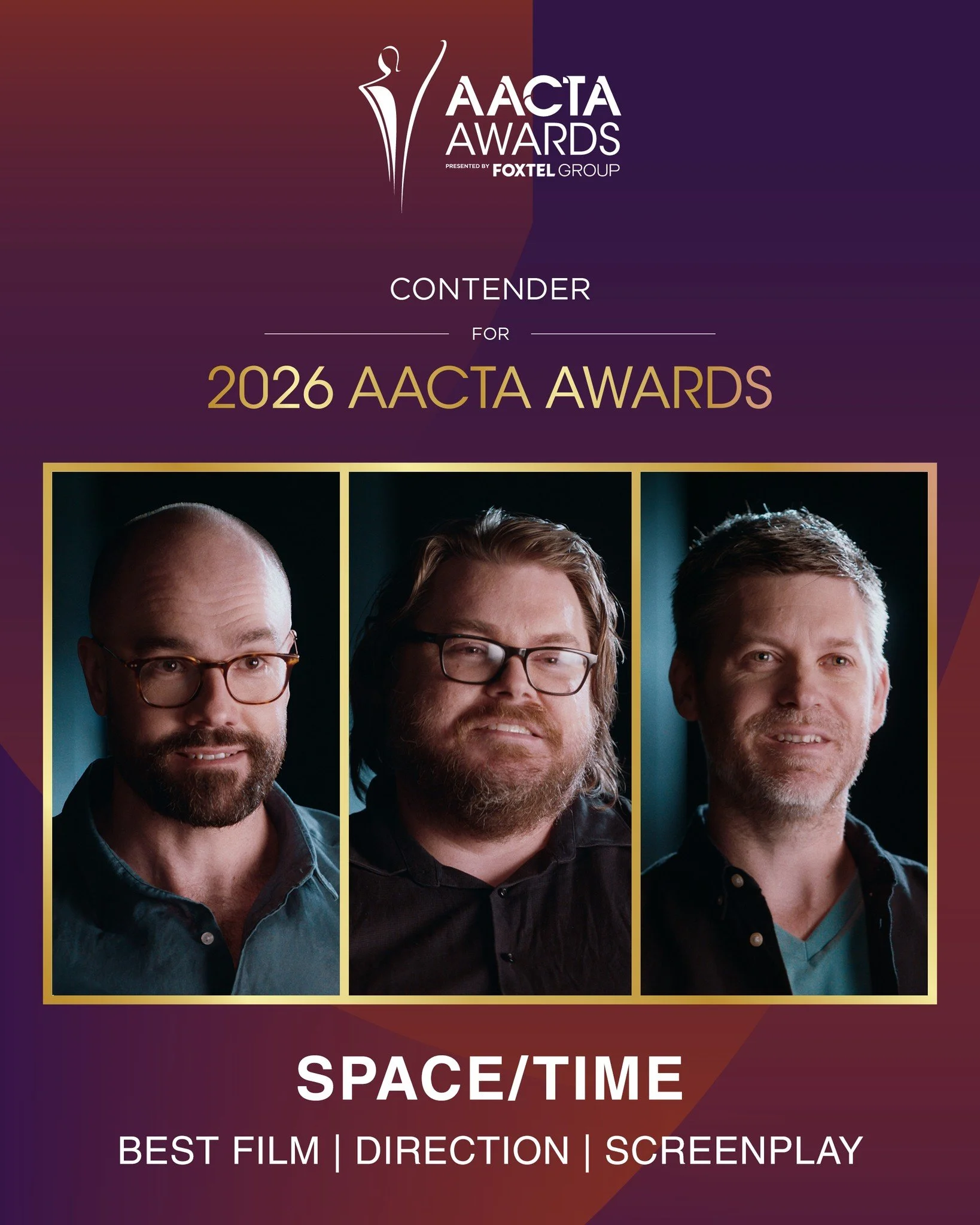 AACTA Feature Film Awards Voting Now Open! 🏆

@spacetimemovie  is eligible for nomination across multiple categories, including:
Best Film &bull; Best Direction &bull; Best Screenplay &bull; Best Actor &bull; Best Cinematography &bull; Best Sound &b