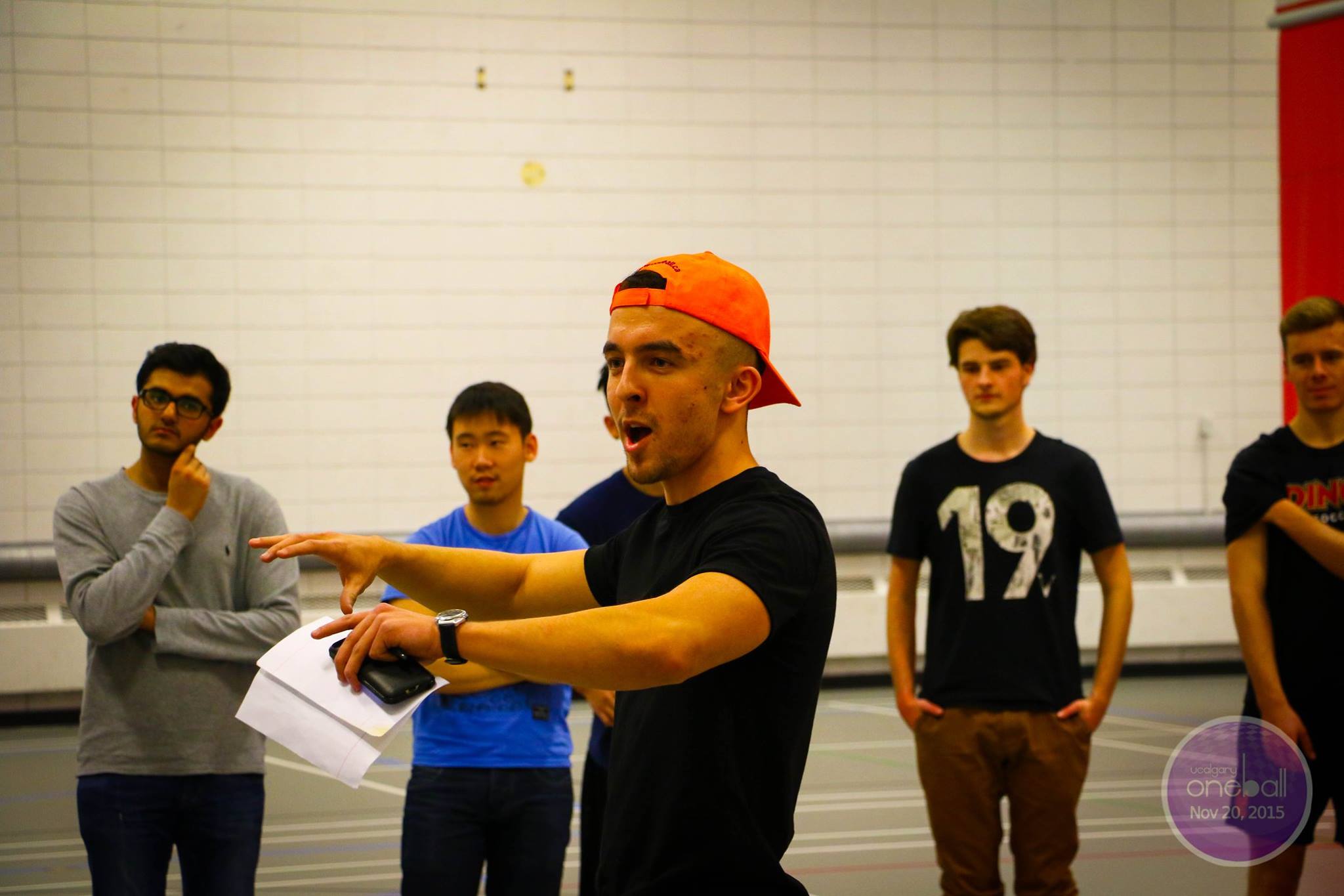 Our exuberant Oneball UCalgary President Igor, likely describing what it's like to hit someone in the face with a ball.