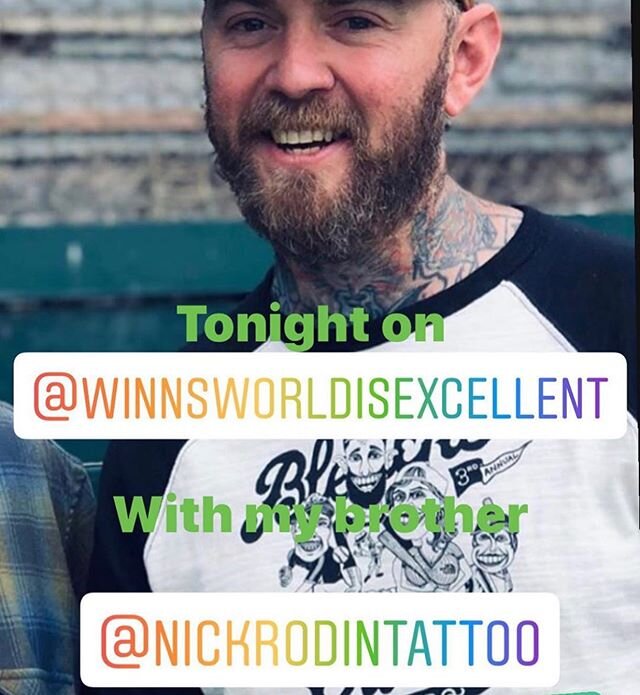 I&rsquo;ll be joining @winnsworldisexcellent tonight at 8pm pt for a live IG chat from inside Petaluma Tattoo.