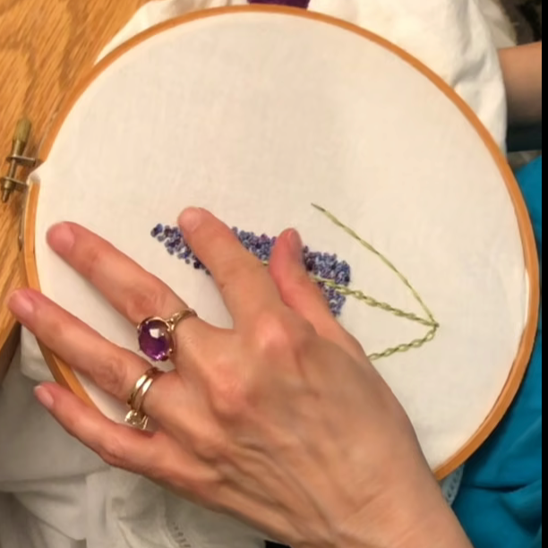  Interno Externo 
9-minute video  

 This video montage sits within the sculpture Interno Externo, honoring the cultural histories of artist Cortez Gonzales and dancer Herrera. It begins with a woman embroidering a Texas bluebonnet while recounting a