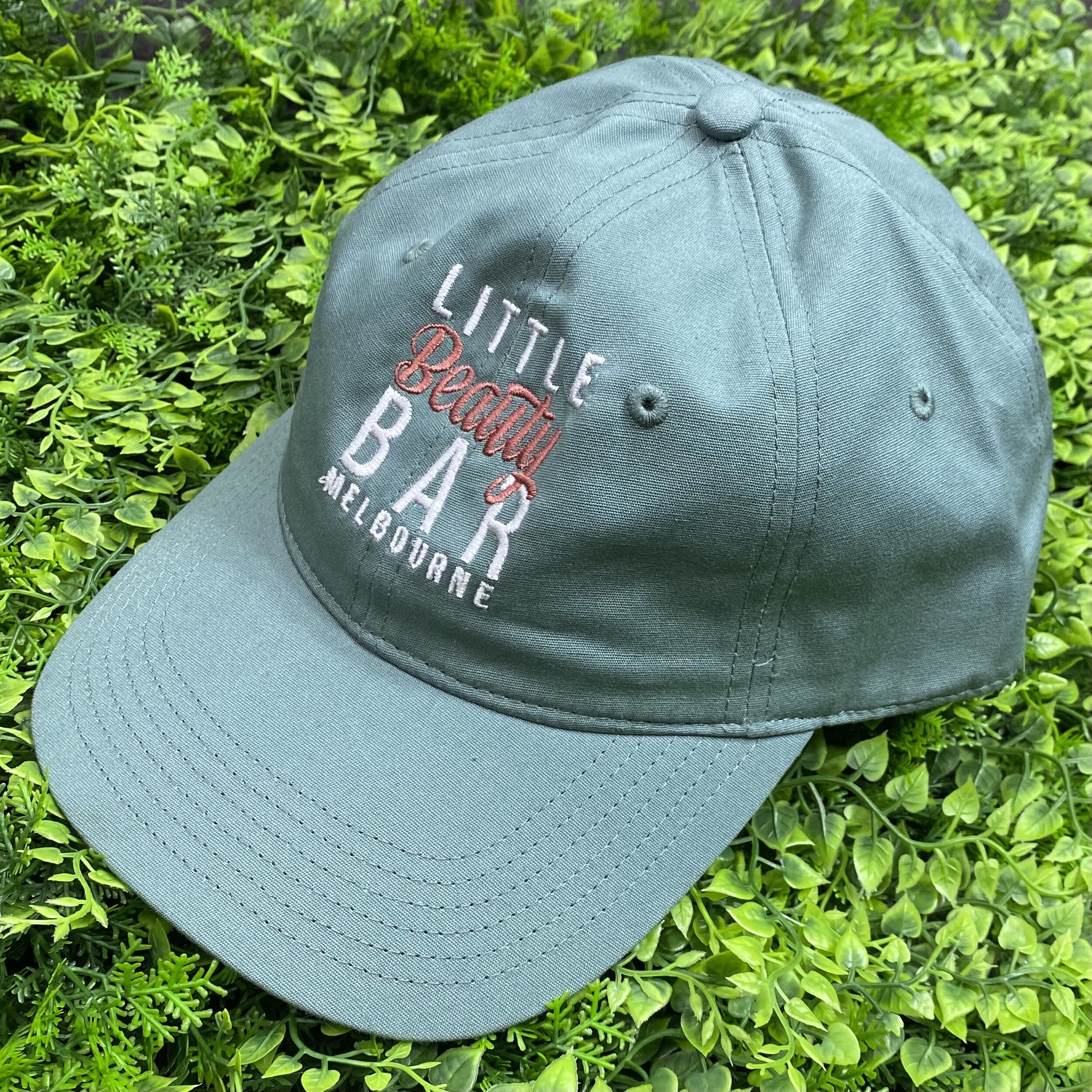 Unisex Sage Green Cotton Cap — Little 