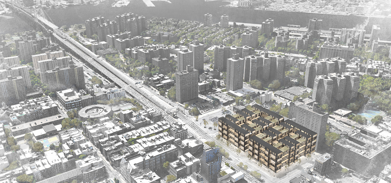 Site Aerial / Williamsburg Bridge, Lower East Side Manhattan