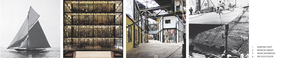 Precedent Studies / Maritime Craft, Bienecke Library, NDSM Shipyard Amsterdamn