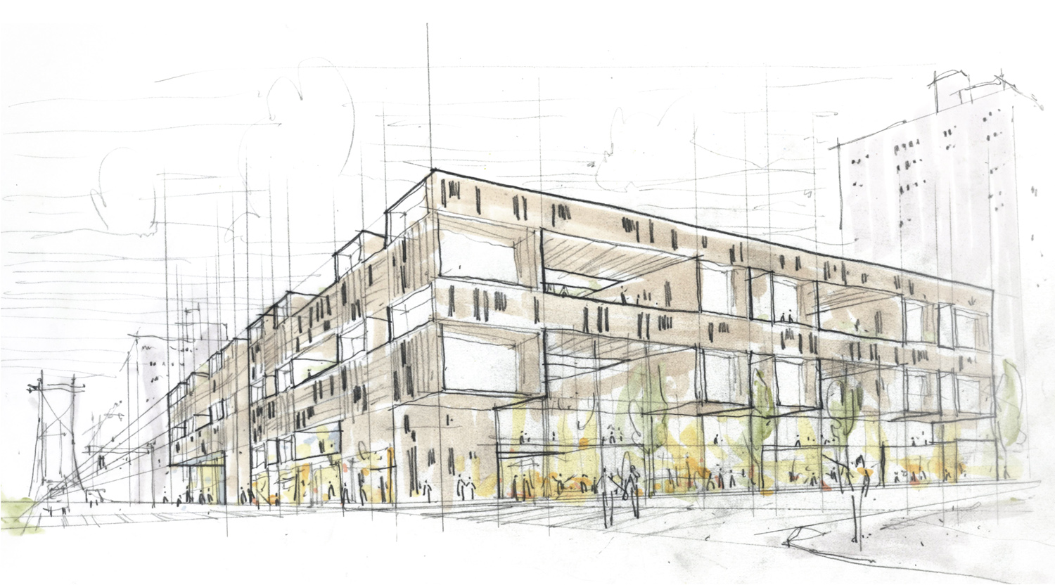 Concept Sketch 01 / Stacked Lumber