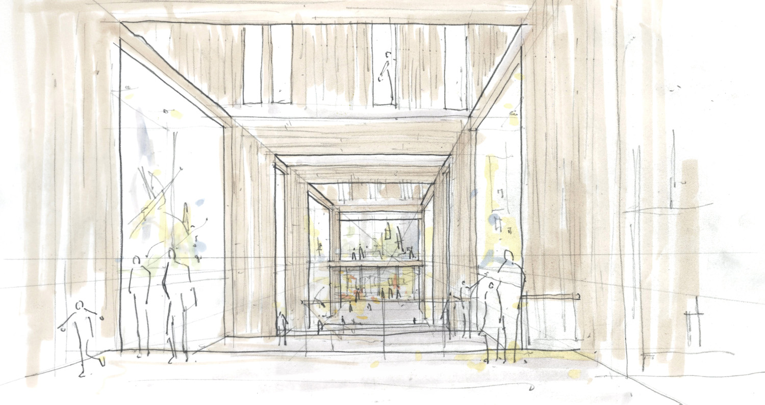 Concept Sketch 02 / Andy Warhol Museum Connection to the Delancey Metro Station