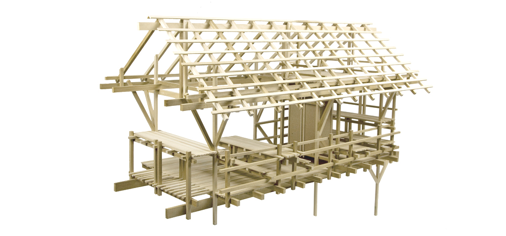 1/4 Scale Model / Poplar and Hot Glue