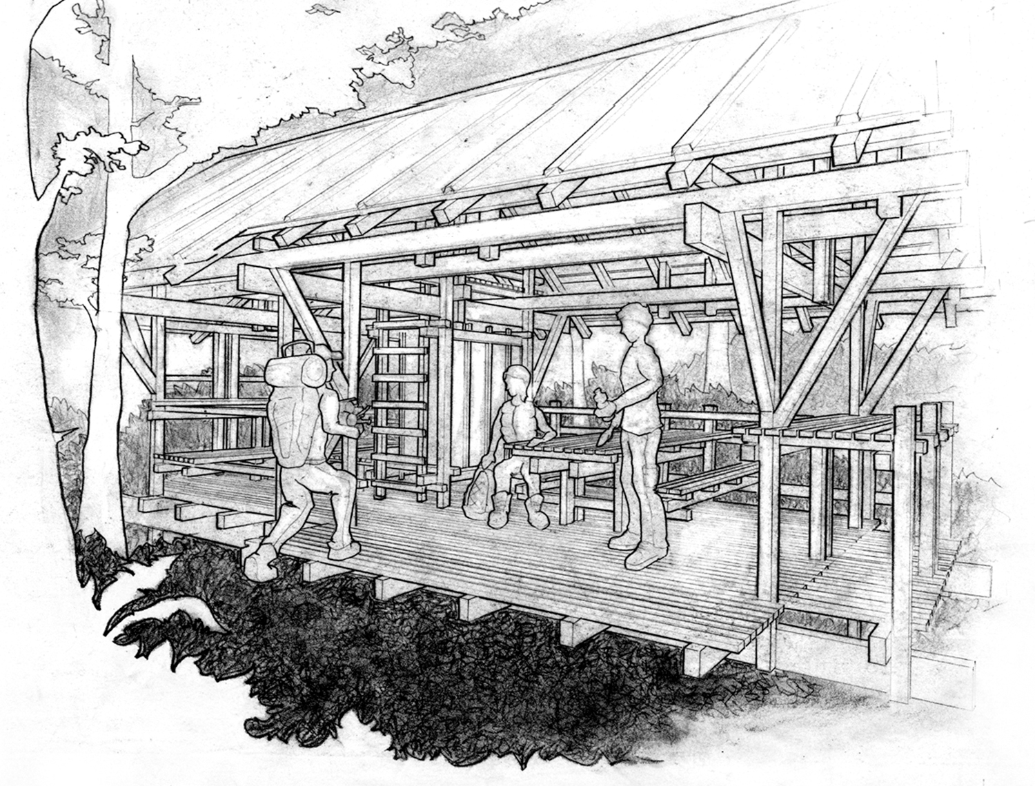 Rendering 02 / Entry and Social Space