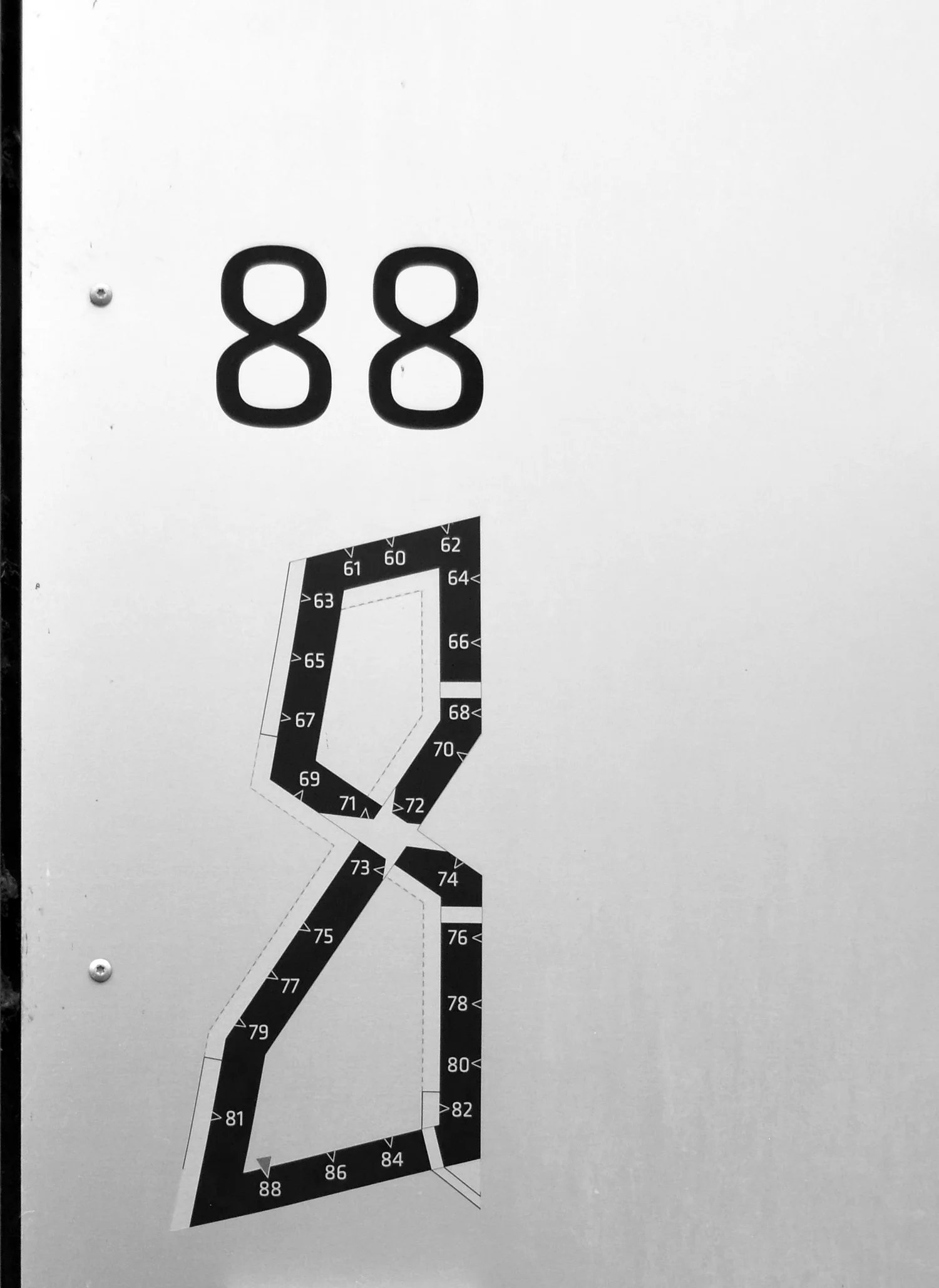 8Tellet Post Number, photo by author