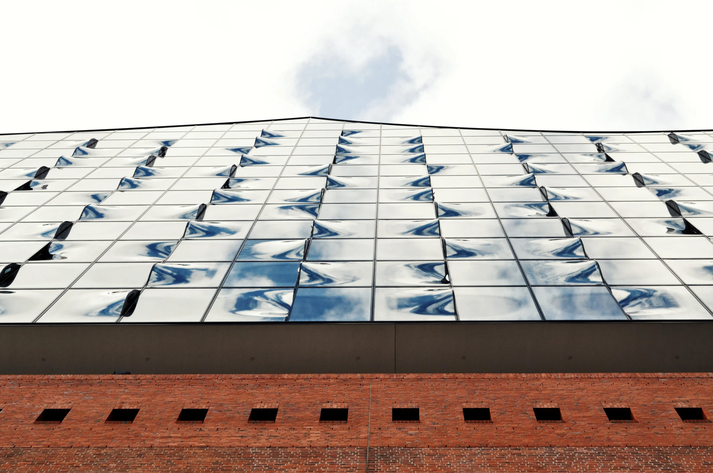 Elbphilharmonie facade old and new, photo by author