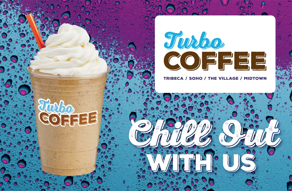 Coffee Shop Magnet Postcard Demonstrates Clear Toner Enhancement over detail on specialized media. Suggested Media: Mohawk Embedded 4-UP Pop out Magnetic Postcard Silk 100 Cover Output: 12”x18” and trim. Process: Clear Toner over CMYK