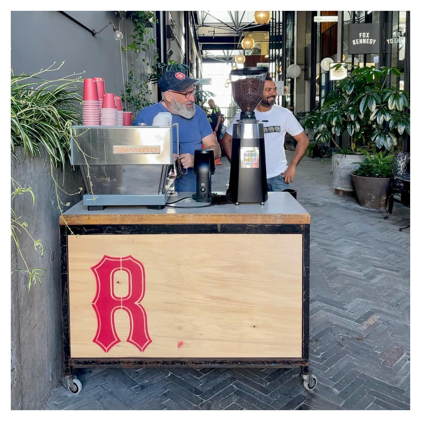 @sl28.coffee is getting a bit of a Reno but you can still get your coffee fix from the guys at their @rocketcoffee bench in the front of the lane!