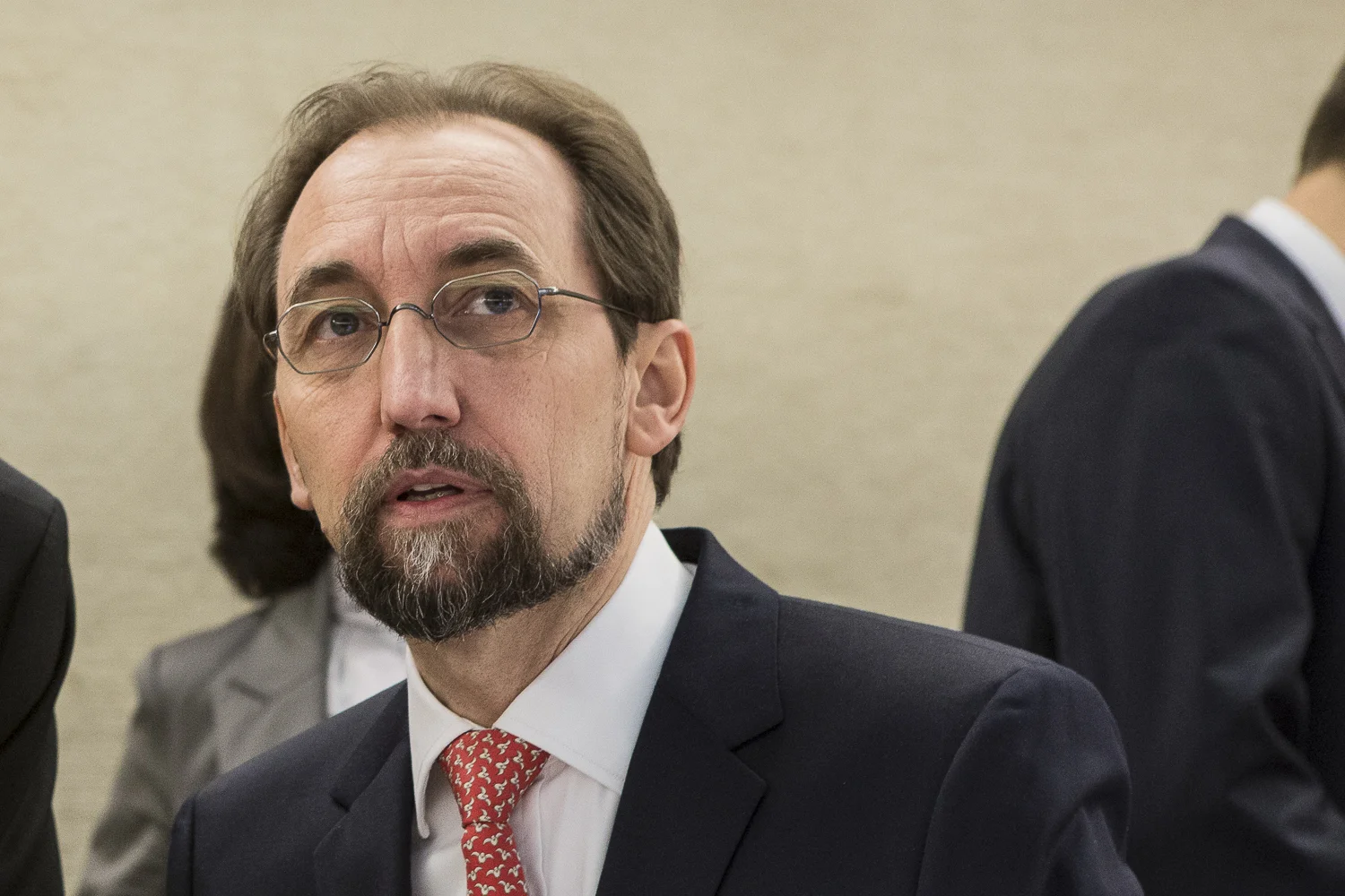 Le Haut-Commissaire chargé des droits de l’Homme, Zeid Ra’ad Al Hussein. © Alberto Campi / Palais des Nations, Genève, 29 février 2016