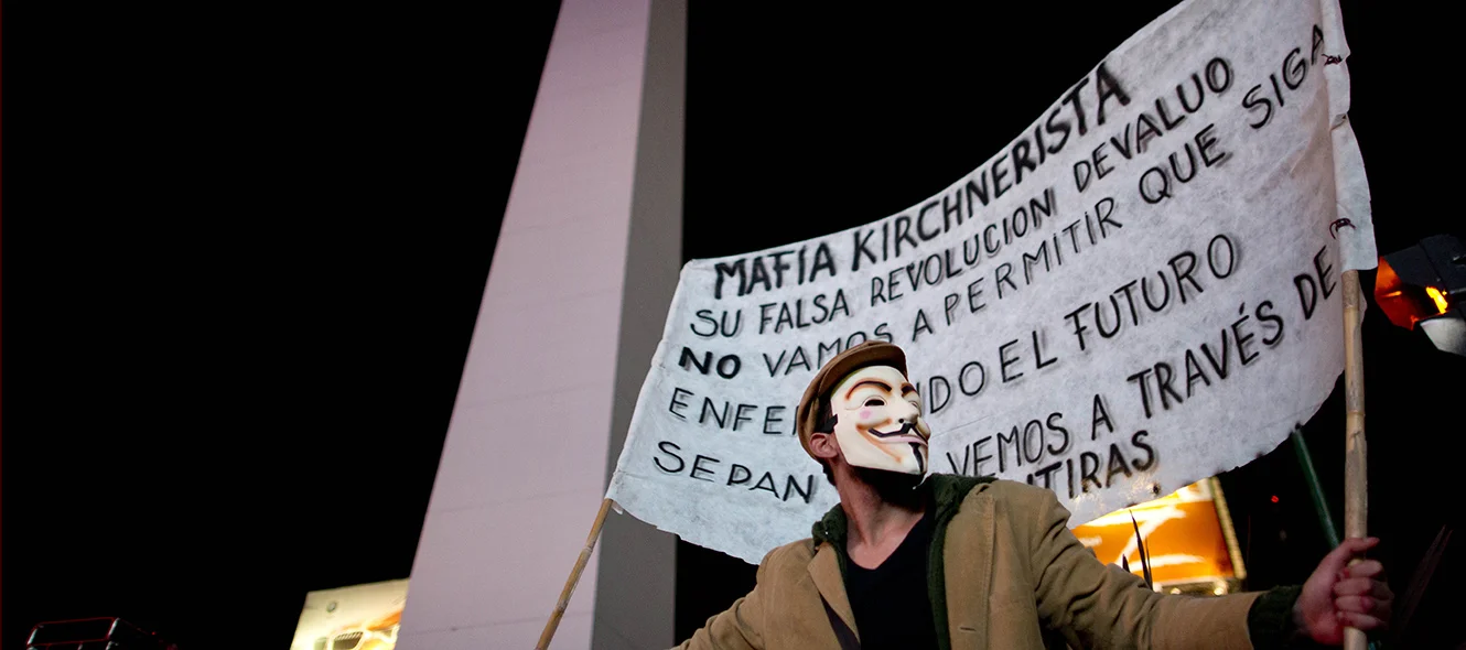 Dans le rue argentines, la condamnation populaire du «kirchnerisme». © Keystone / AP photo / Natacha Pisarenko / Buenos Aires, 8 août 2013