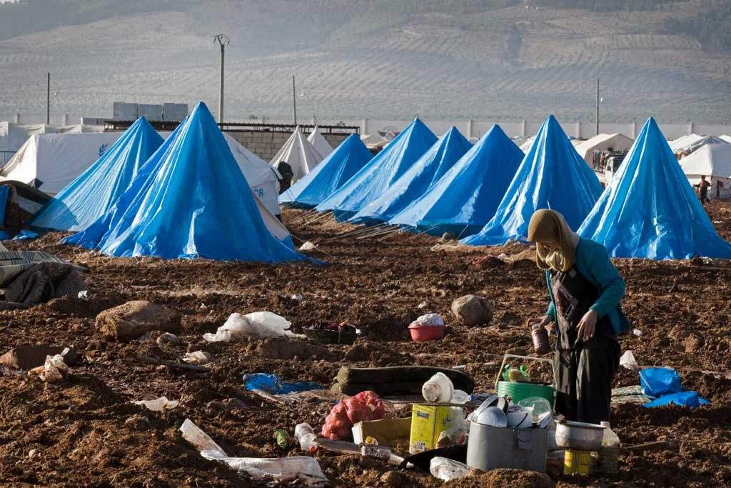 Le camp de déplacés de Bab Al Salame, près de la frontière avec la Turquie, dans le gouvernorat d’Alep, en Syrie. © OCHA / Archives