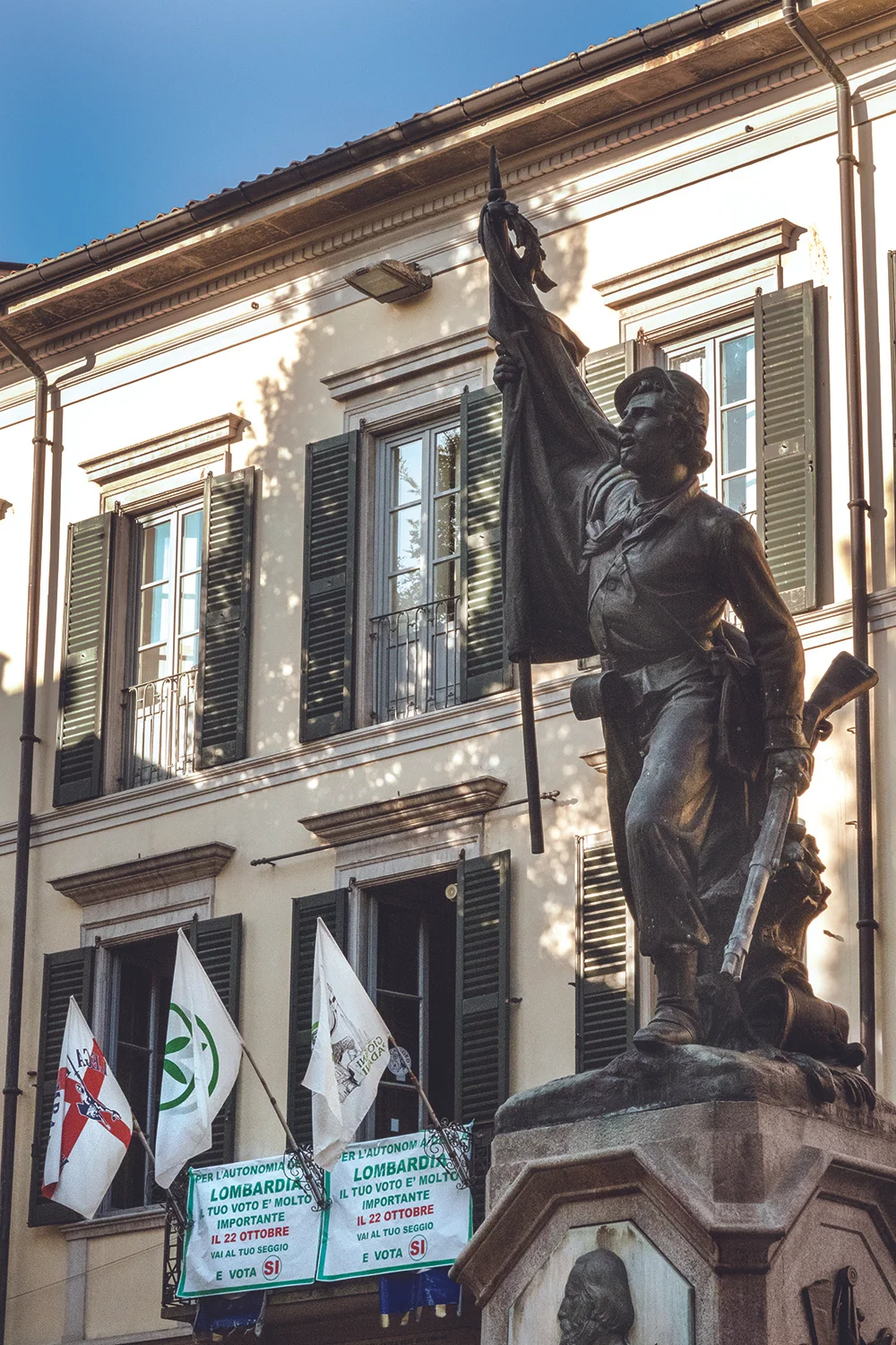 Siège historique de la Ligue du Nord à Varese. © Alberto Campi / Varese / Octobre 2017.