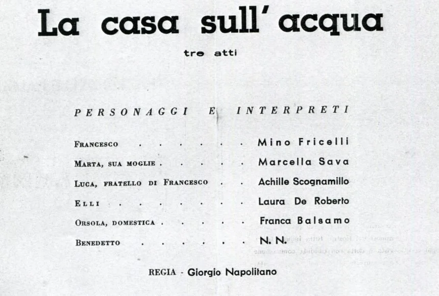 Giorgio Napolitano e il teatro, una vocazione precoce